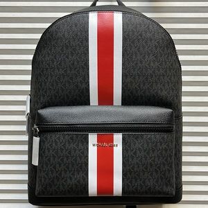 Michael Kors Backpack Black/FLM RD Leather